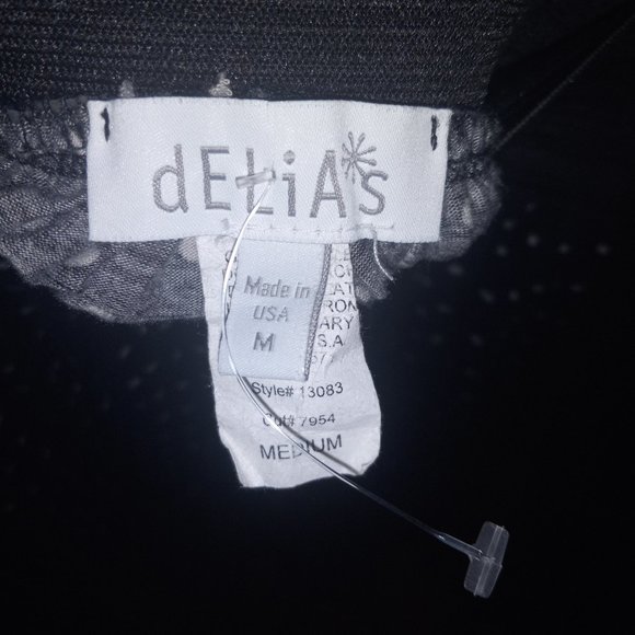 Black Mini Skirt with White Polka Dots - Picture 3 of 3